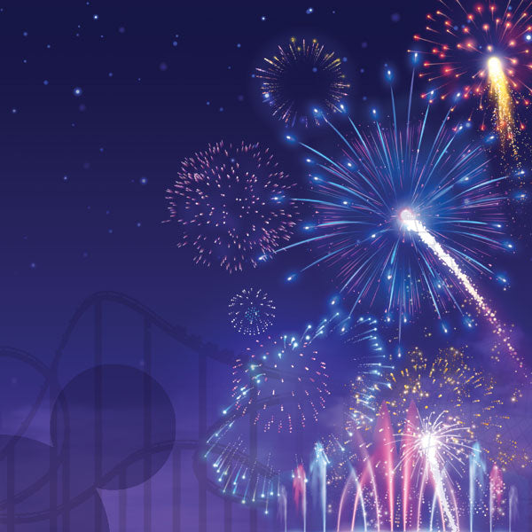 MAGICAL ADVENTURE FIREWORKS Disney 12"X12" Scrapbook Paper Scrapbooksrus