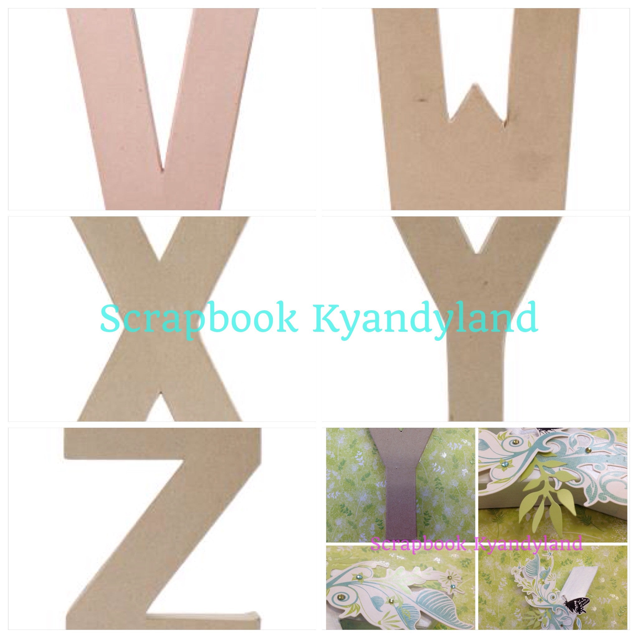 Darice Paper Mache Alphabet Letters V-Z 5.5"X8"