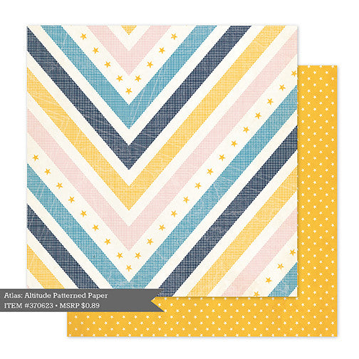 Pink Paislee ATLAS Collection 12"X12" Scrapbook Paper - Scrapbook Kyandyland