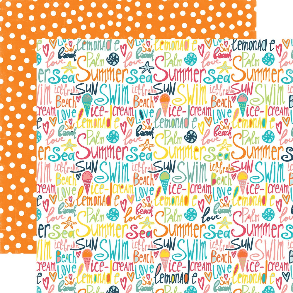 Echo Park SUMMER PARTY 12"X12" 14pc Scrapbook Kit Scrapbooksrus