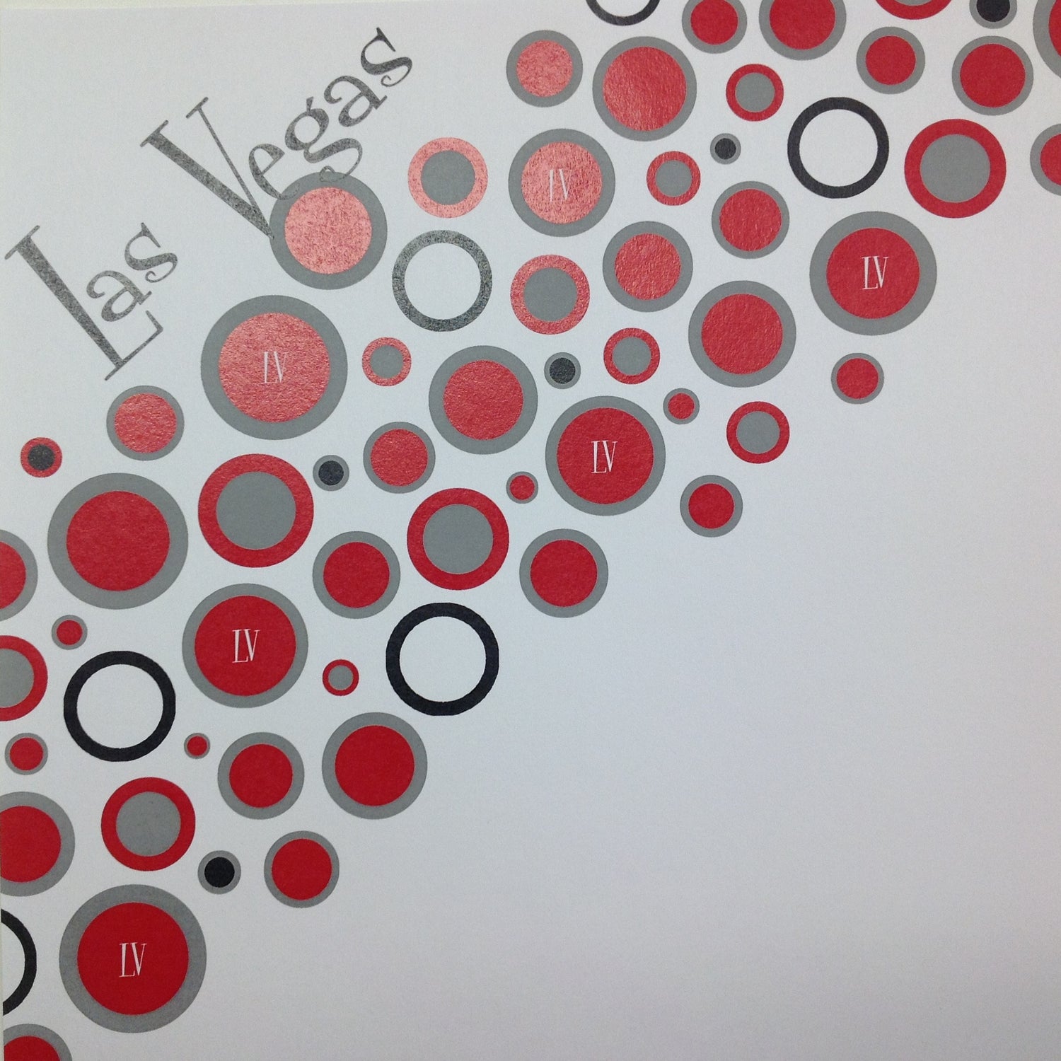 Retro Arc Left LAS VEGAS RED 12"X12" Scrapbook Travel Paper LV Scrapbooksrus