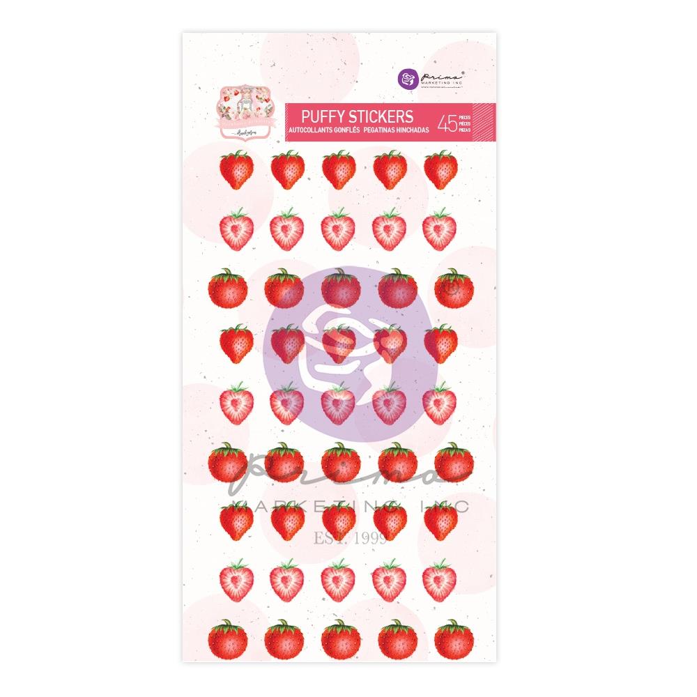 Prima Strawberry Milkshake PUFFY STICKERS 45pc