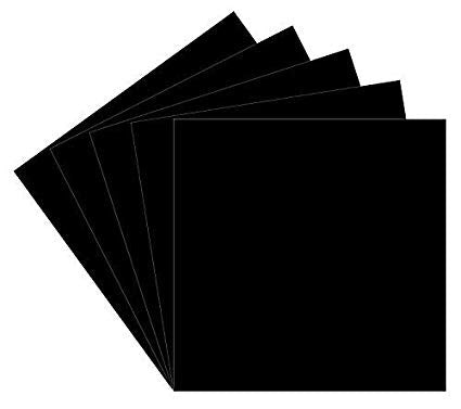 Oracal GLOSS BLACK 12&quot;X12&quot; Vinyl Sheet Scrapbooksrus