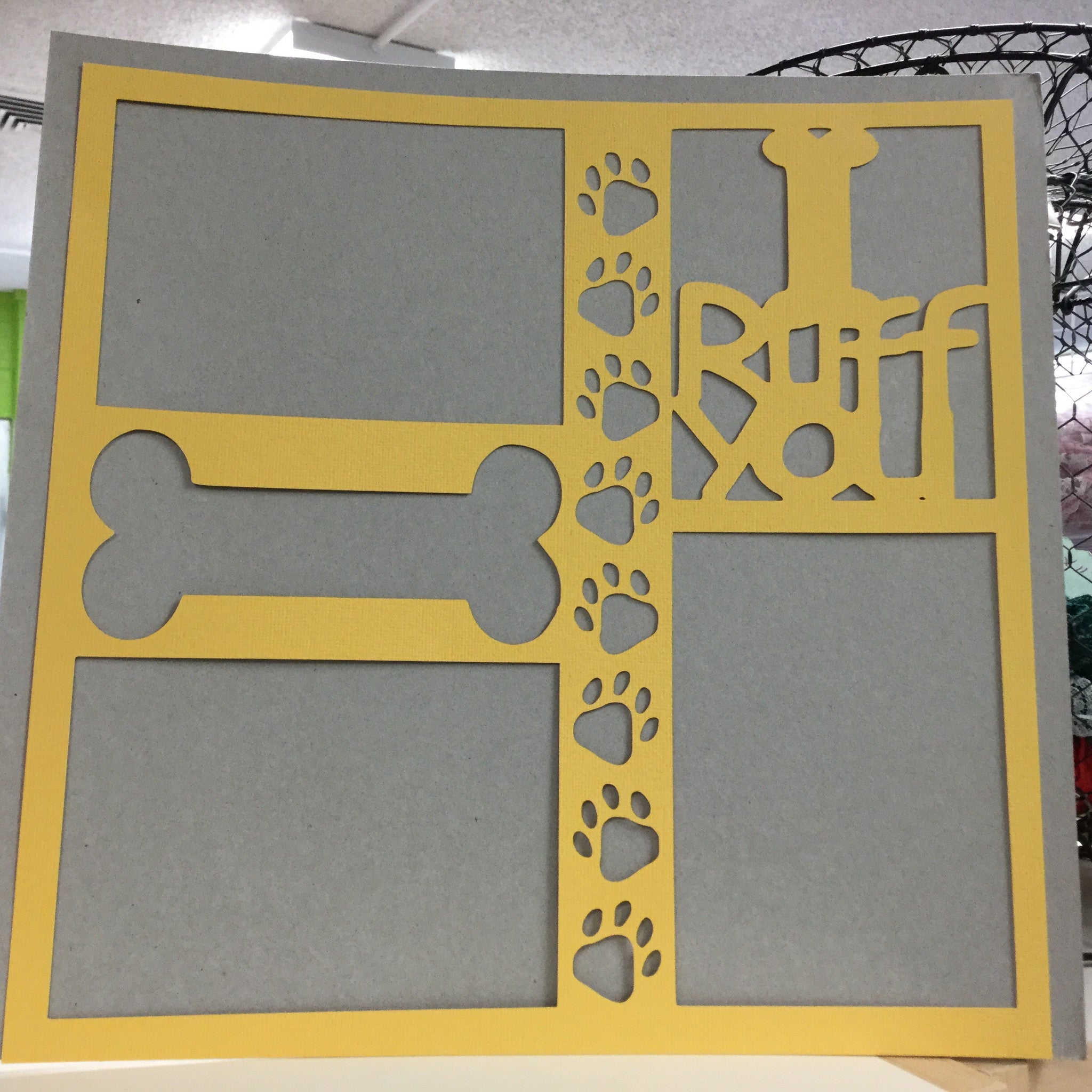 Page Frame DOG RUFF RUFF Scrapbook Overlay