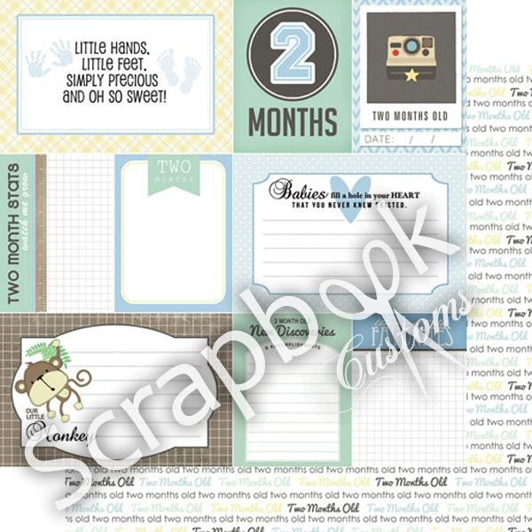 BABY BOY 12"X12" Scrapbook Customs Paper - Scrapbook Kyandyland