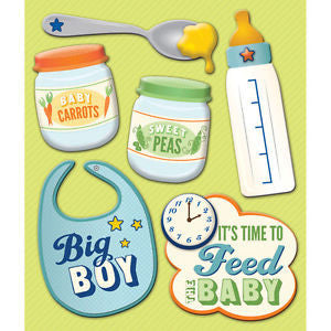 Baby Steps Baby 3D Boy Sticker Scrapbook Party Stickers