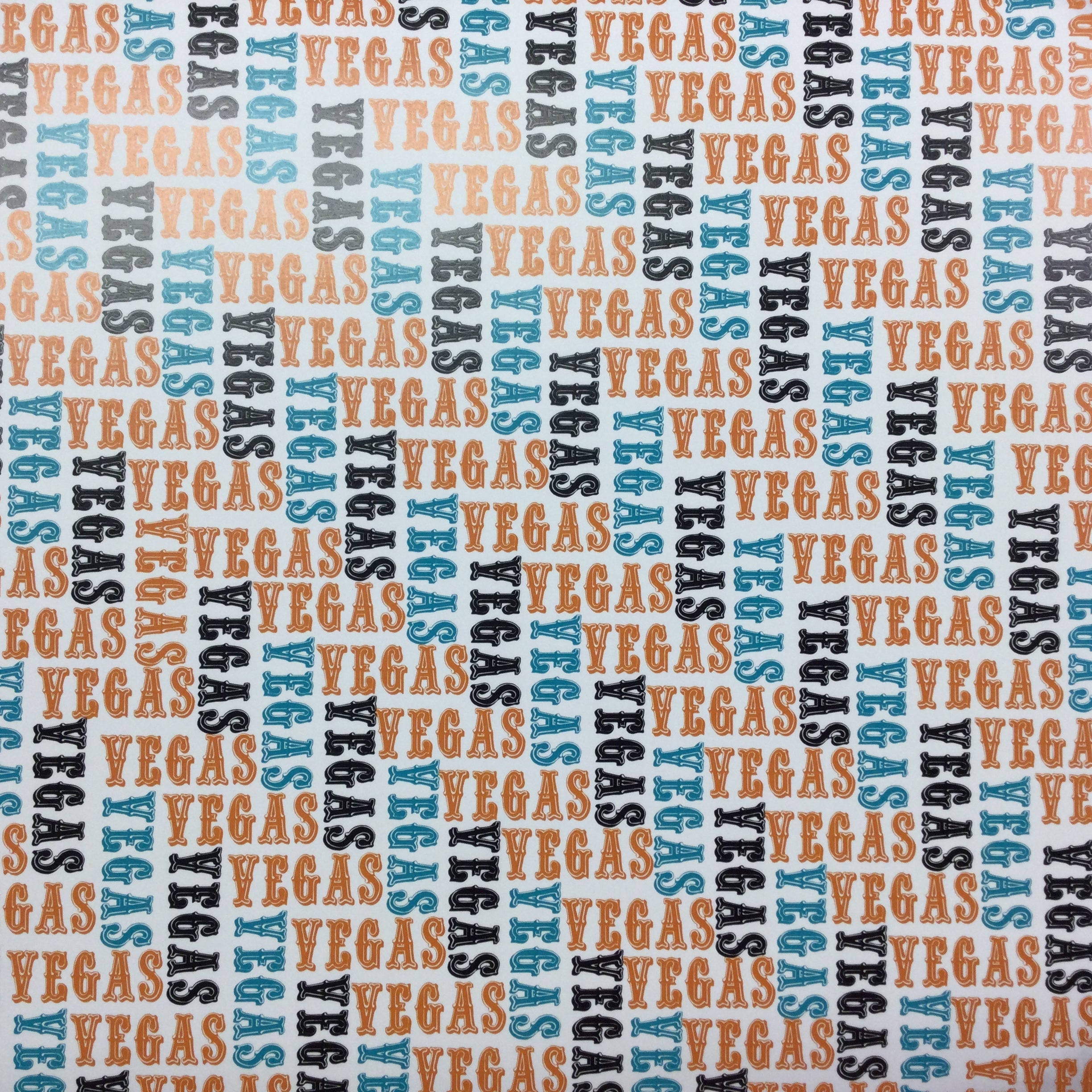 Initial Scramble VEGAS ORANGE & TEAL 12X12 Paper Scrapbook Customs