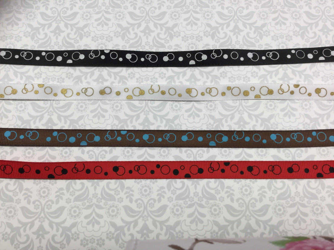Creative Impressions 1/2" DOTS & RINGS Ribbon
