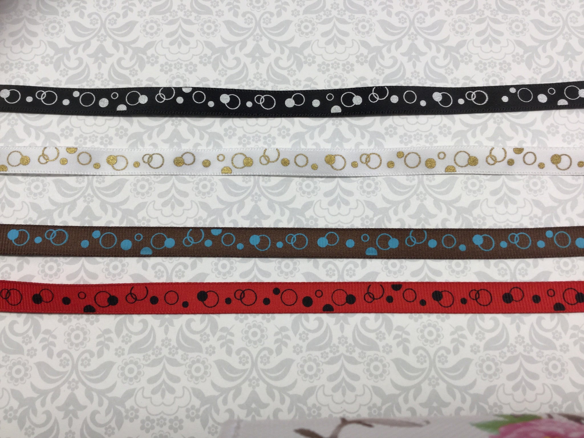 Creative Impressions 1/2" DOTS & RINGS Ribbon