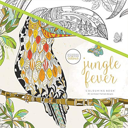 Kaisercraft JUNGLE FEVER Adult Coloring Book 40pc Scrapbooksrus