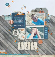 Echo Park Jack & Jill BOY EPHEMERA Die Cuts 33pc