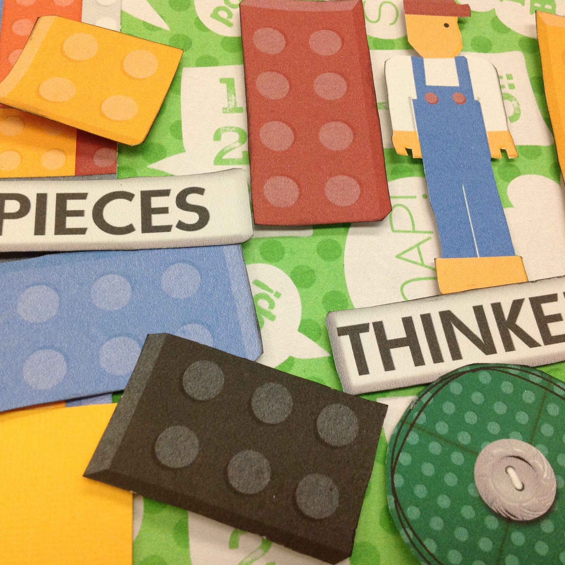 Premade Scrapbook Page LEGO BLOCKS (2) 12"x12" Layout