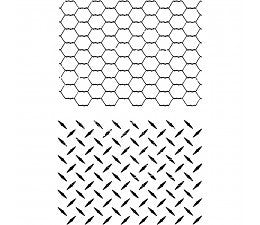 Ultimate Crafts CHECKER & CHICKEN 4"X6" Stamp Set