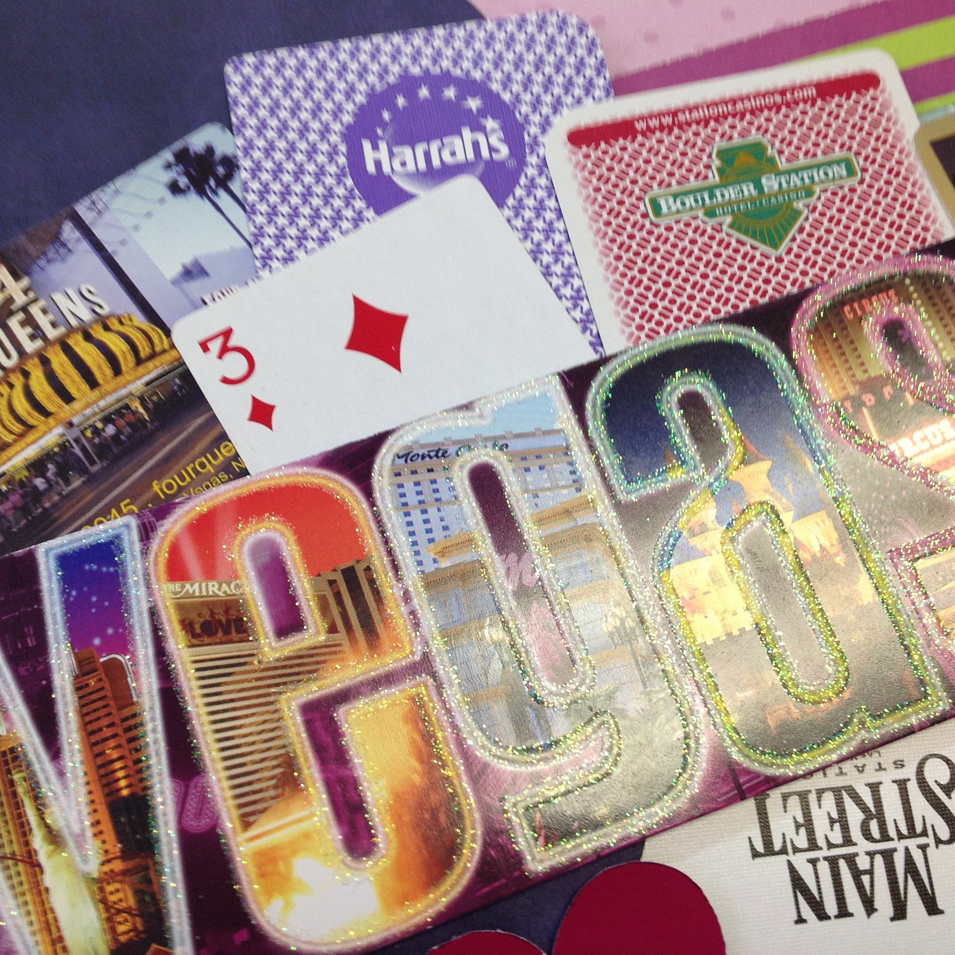 Premade Scrapbook Page (2) 12"x12" LAS VEGAS