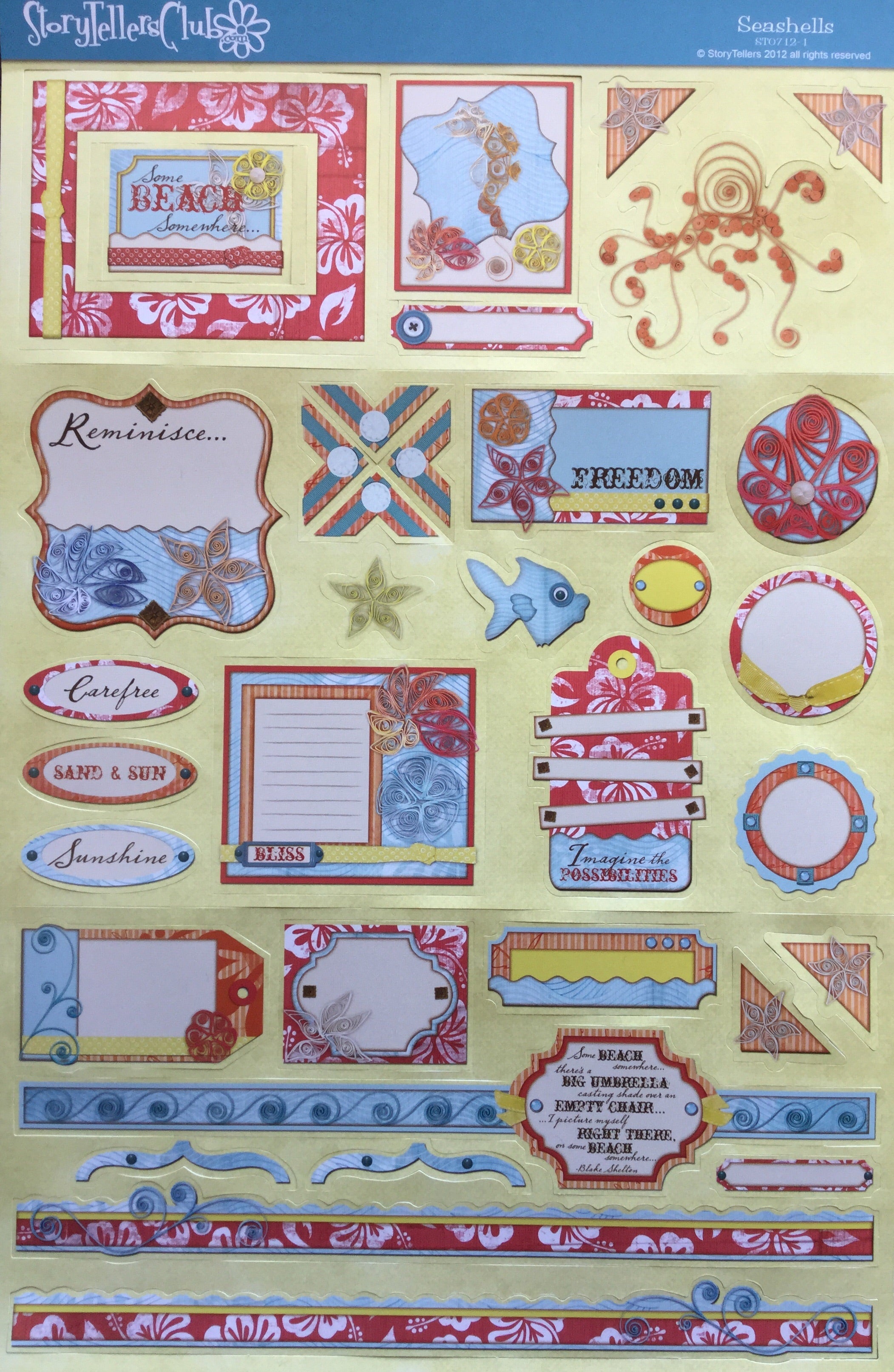 Storytellers DieCut Sheet @Scrapbooksrus Las Vegas Scrapbook Store