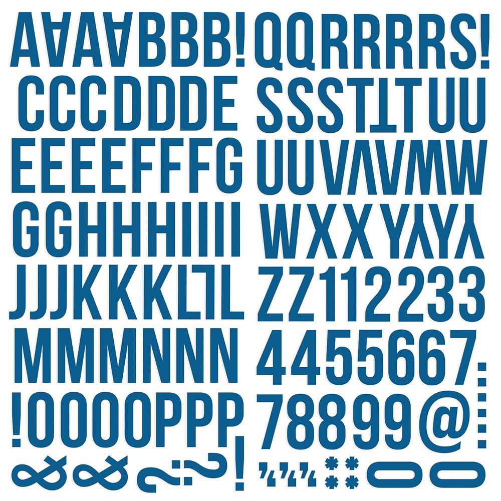 Simple Stories COLOR VIBE NAVY Foam Alpha Letter Stickers