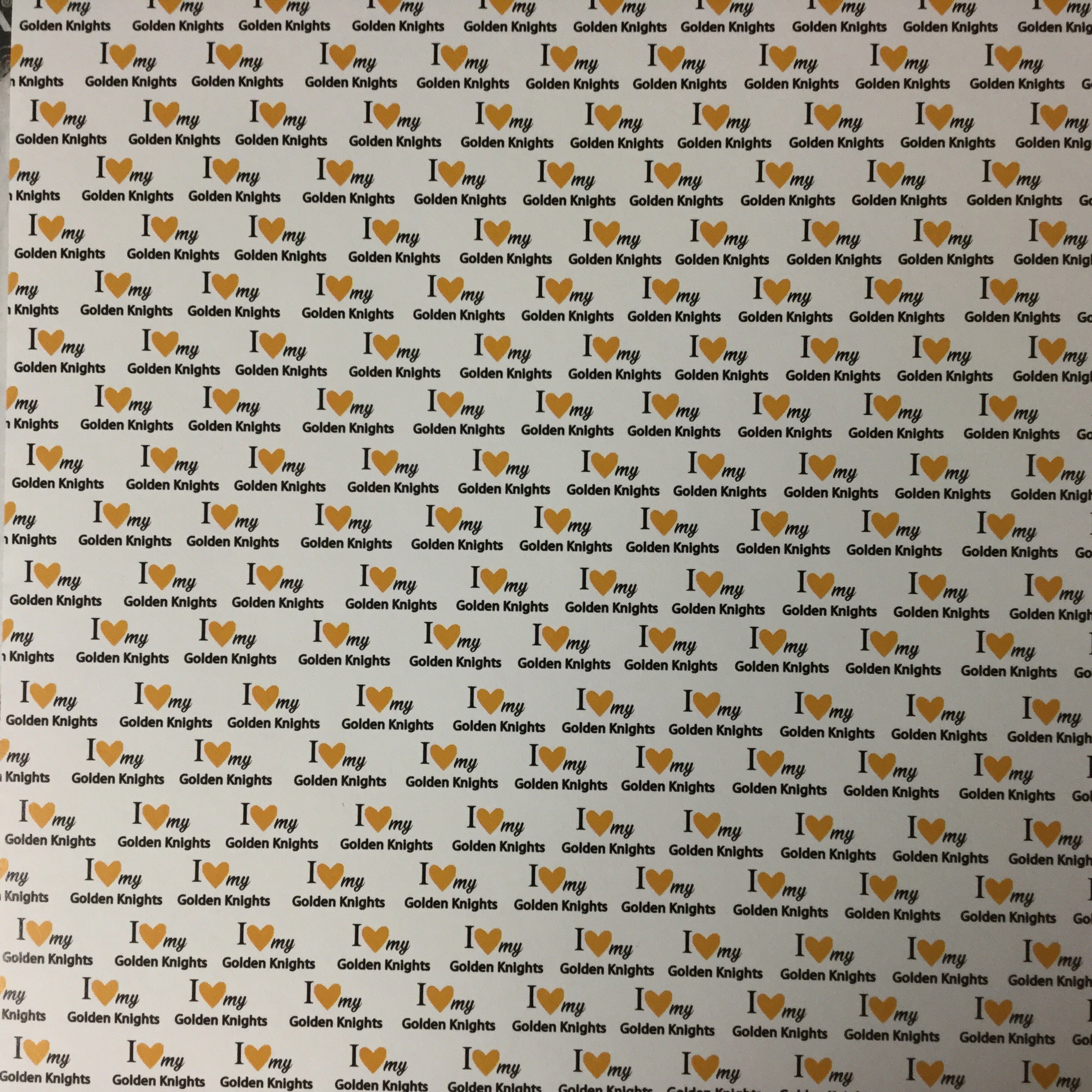 Golden Knights PRIDE HOCKEY KIT Yellow 12"X12" Scrapbook Paper 12 Sheets