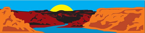 SOUTHWEST CANYON Travel Topper Laser Cut 1pc 2”x9” Scrapbooksrus