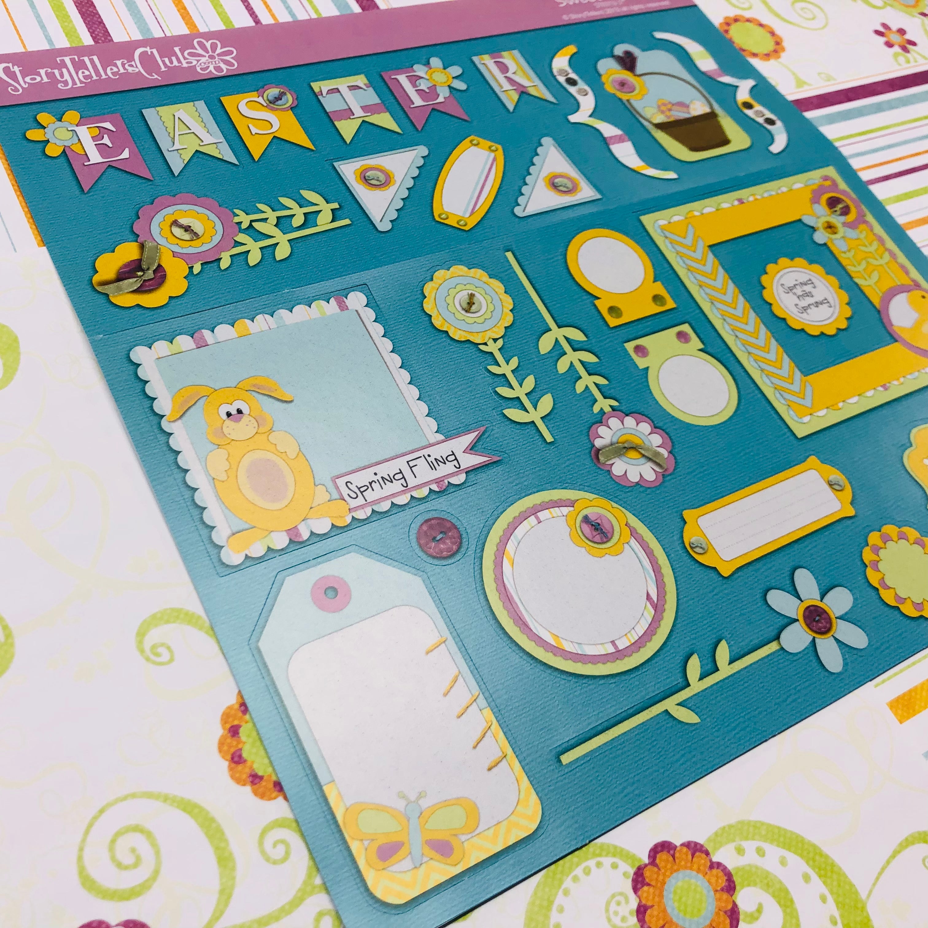Storytellers SWEET SPRING KIT 12"X12" Scrapbook Paper & DieCuts 46pcr