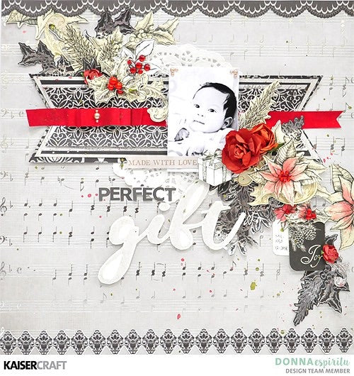 Kaisercraft Christmas Edition YULE 12"X12" Scrapbook Sheet Scrapbooksrus