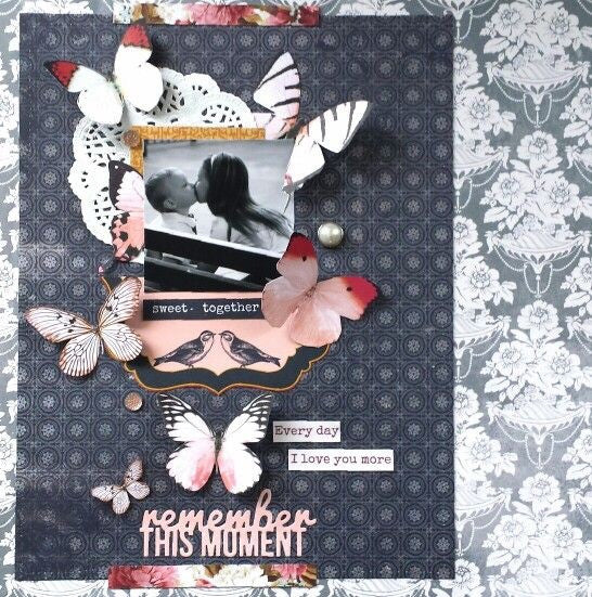 Kaisercraft MA CHERIE Collection 12"X12" Scrapbook Paper 1 Sheet - Scrapbook Kyandyland