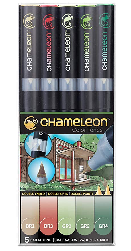Chameleon Color Tones NATURE TONES Alcohol Markers Pens 5pc Scrapbooksrus