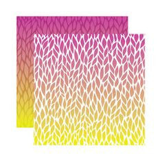 Reminisce Ombré Series CRIMSON SKY 12X12 Leaves Paper