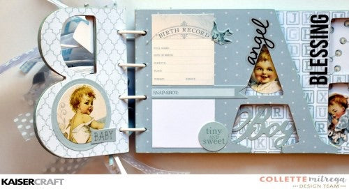 Kaisercraft Peek A Boo OUR BABY BOY  12"X12"  Scrapbook Paper Scrapbooksrus