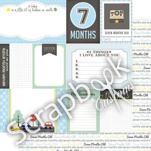 BABY BOY 12"X12" Scrapbook Customs Paper