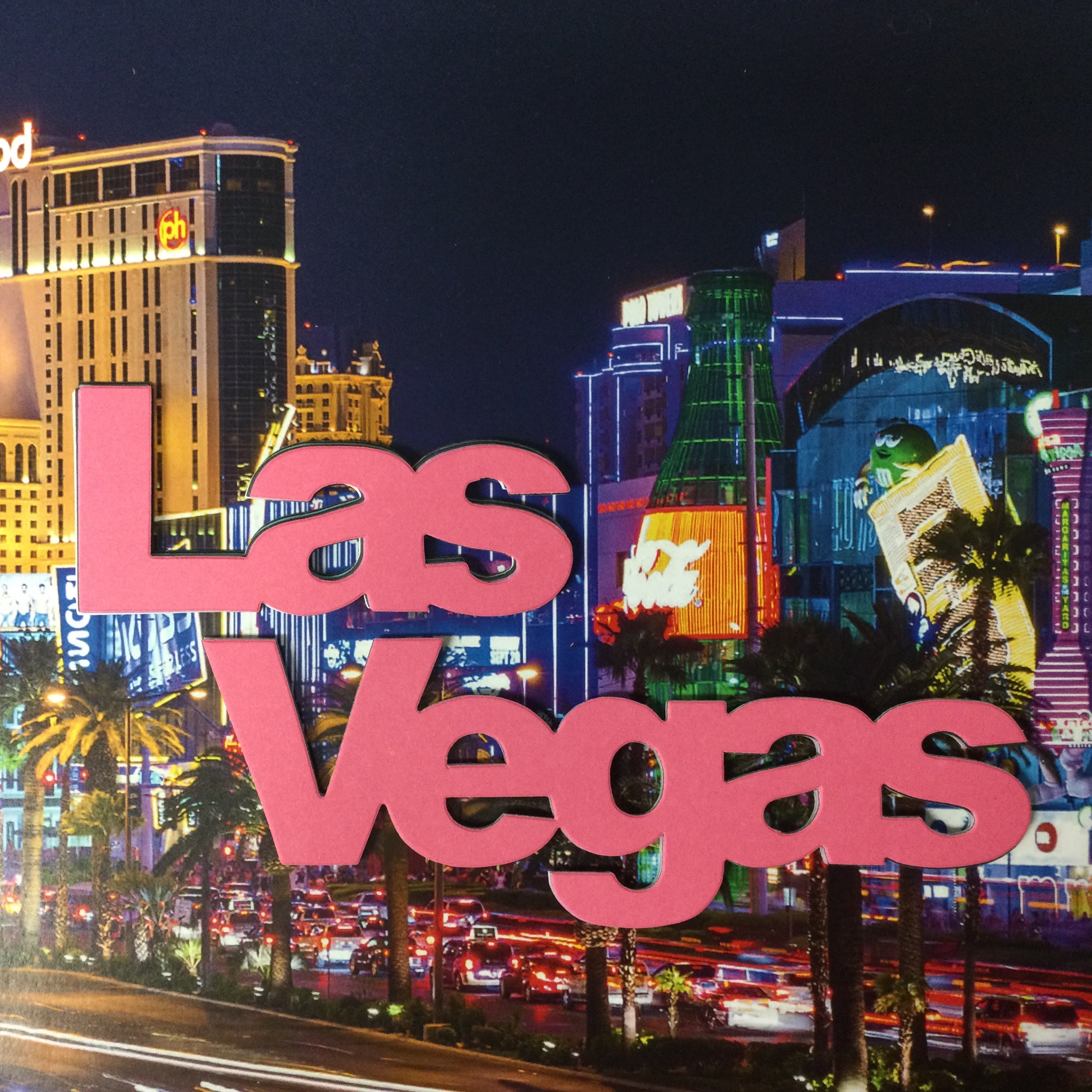 LAS VEGAS 2pc DieCut Scrapbook Die Cut Title