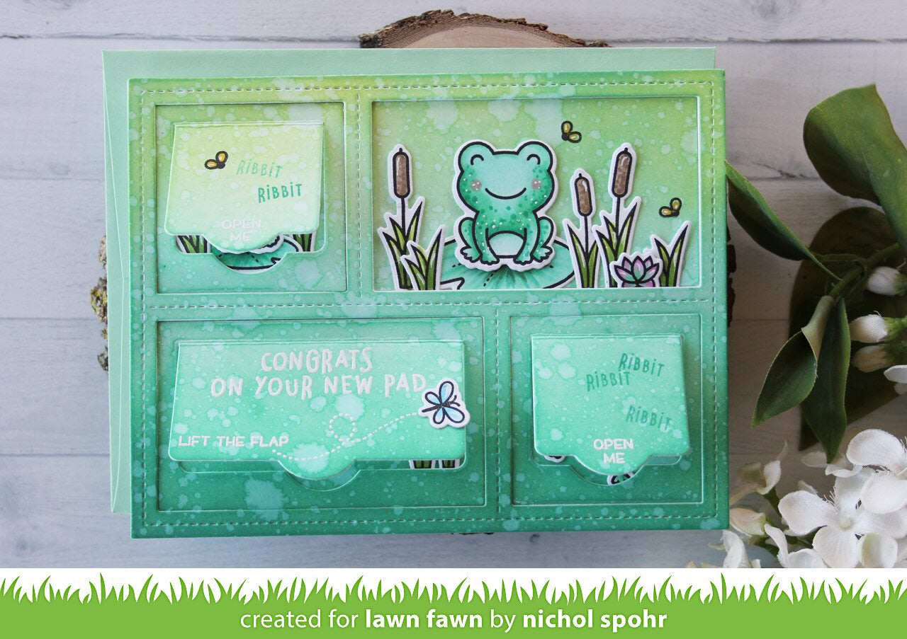 Lawn Fawn TOADALLY AWESOME Frog Clear Stamps & Dies 49 pc