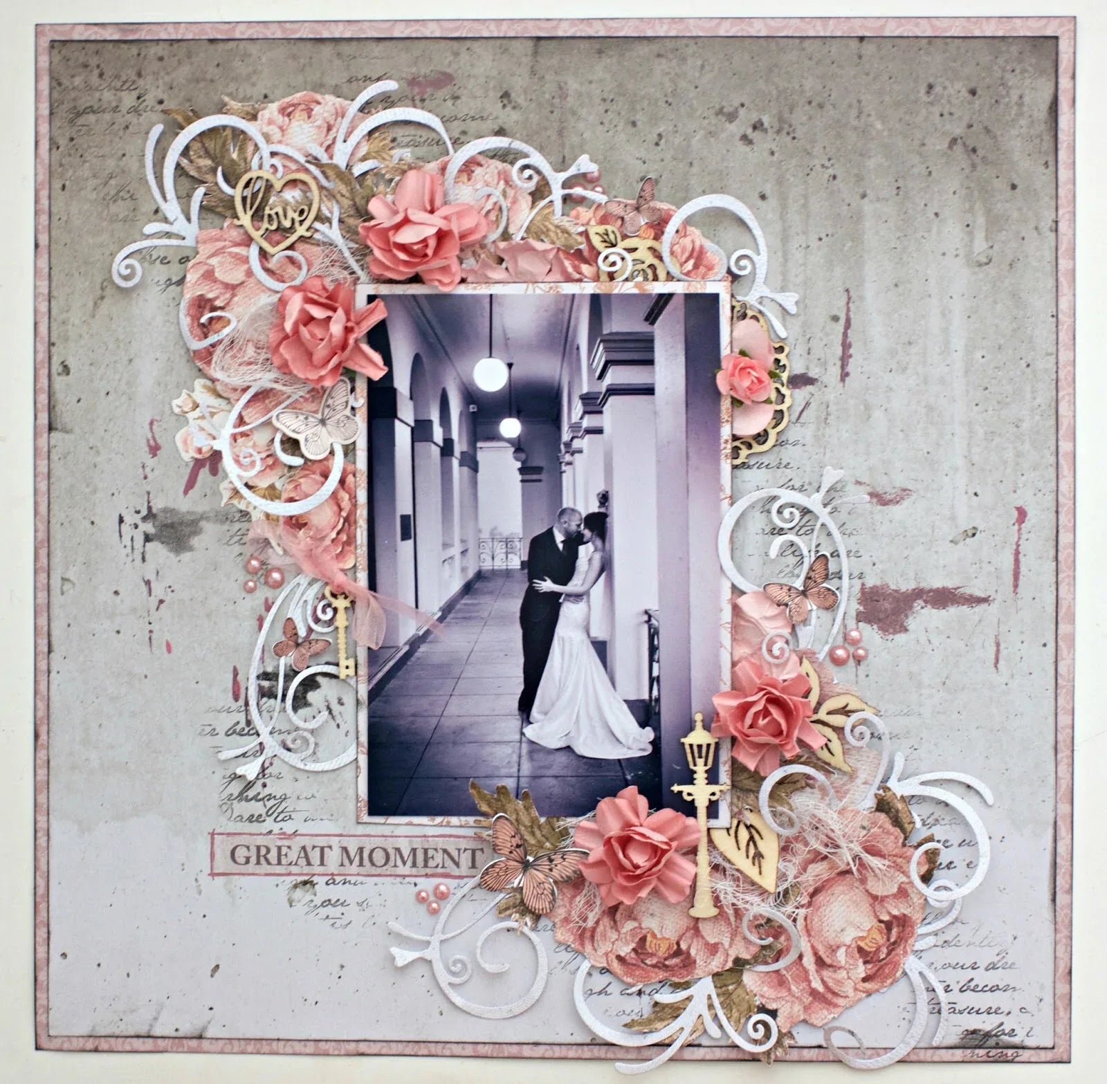 Kaisercraft Sage And Grace THOUGHTS 12"X12" Scrapbook Sheet Scrapbooksrus