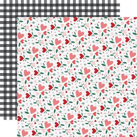 Echo Park Hello Valentine TRUE LOVE 12"X12" Scrapbook Paper