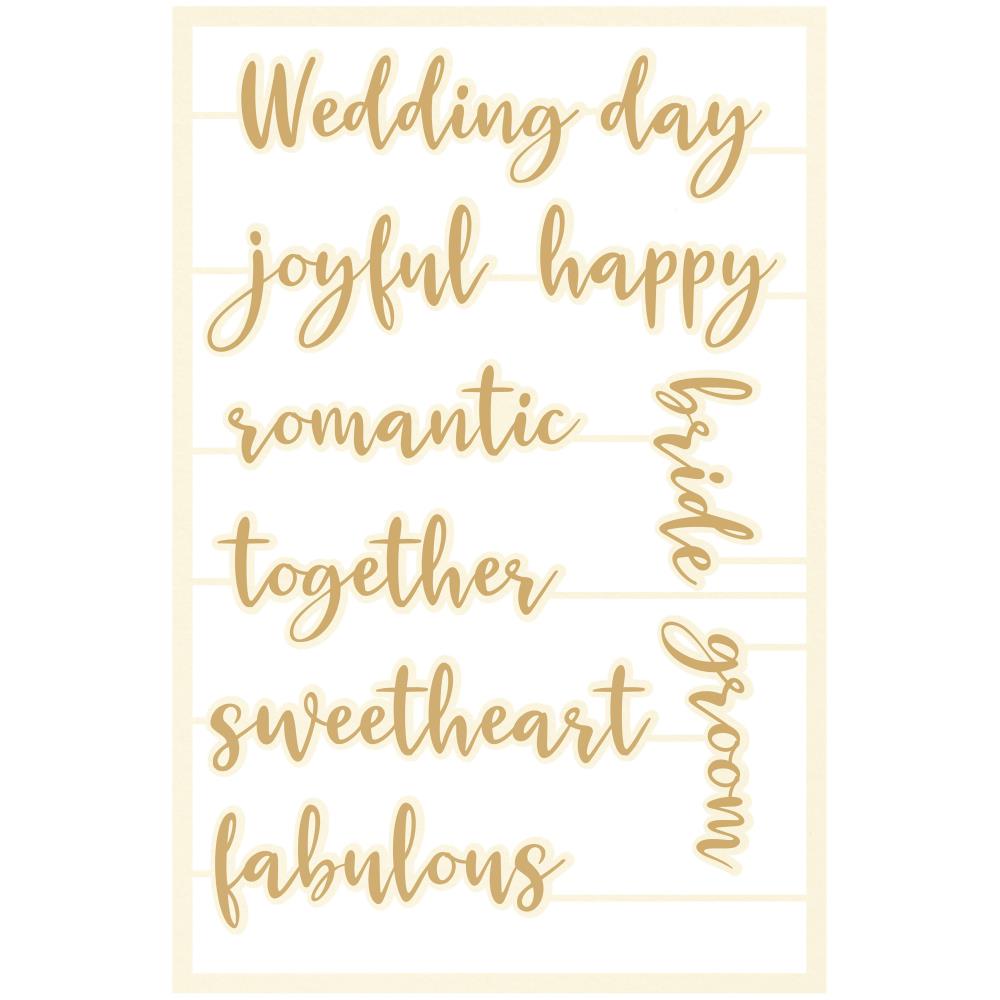 P13 ALWAYS & FOREVER Light Chipboard Laser Cut Wood Embellishments 1 Set