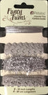 Petaloo Fancy Trims SILVER Ribbon Scrapbooksrus