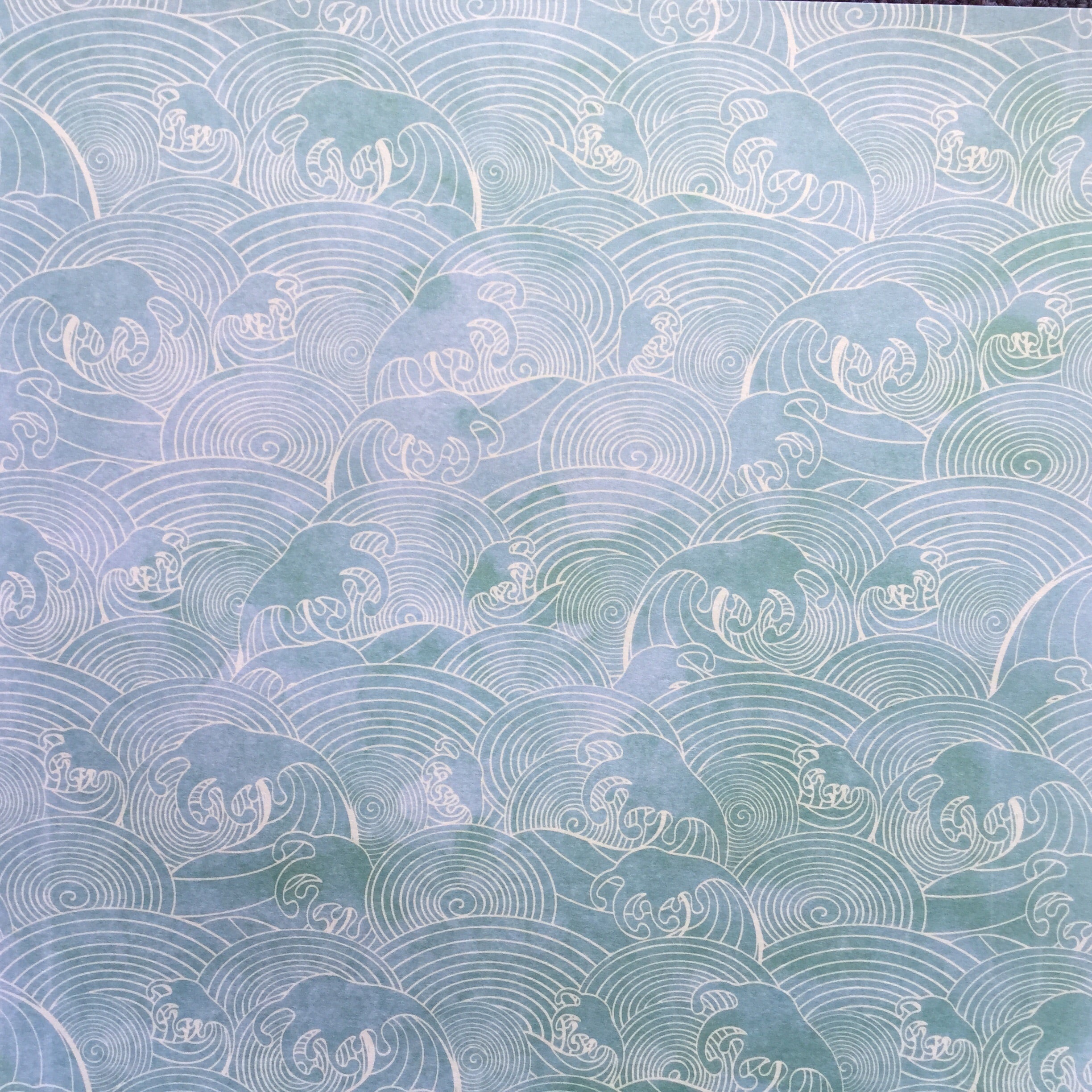 StoryTellers Paper AQUA WAVE 12"X12" Cardstock Scrapbook 2pc