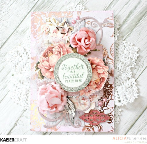 Kaisercraft Sage And Grace THOUGHTS 12"X12" Scrapbook Sheet Scrapbooksrus