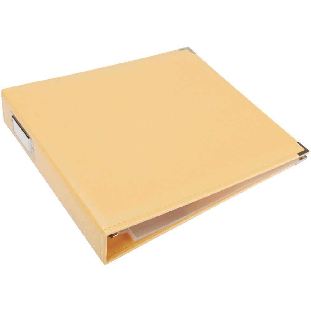 We R Classic Leather Album BUTTERCUP 12"X12" D Ring Memory Scrapbook