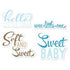Imaginisce MY BABY BOY Diecuts Phrases 12pc 400517 - Scrapbook Kyandyland