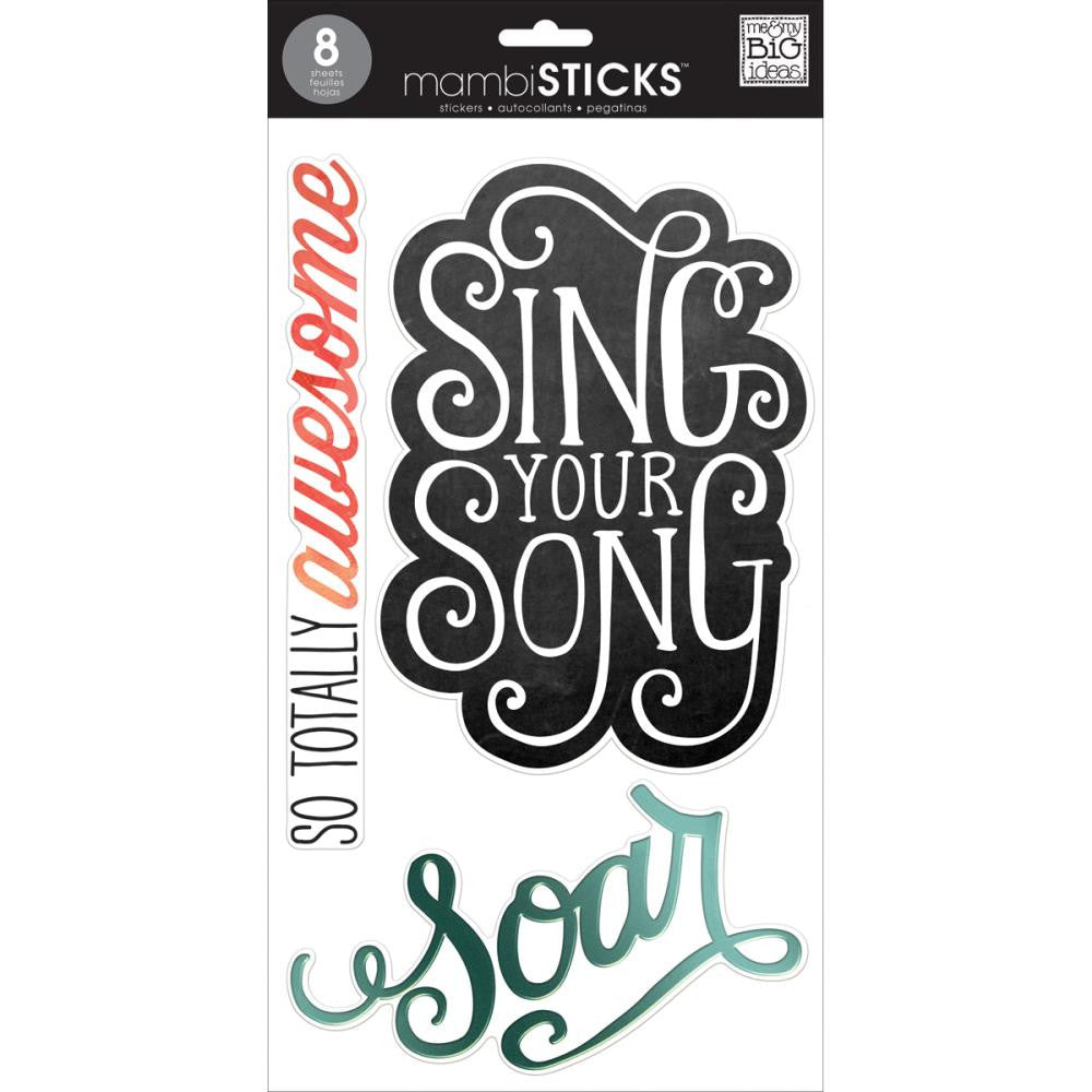 Me & My Big Ideas SING YOUR SONG 7X12 Stickers 21pc - Scrapbook Kyandyland