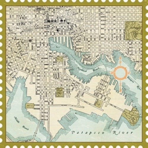 Making Memories GREAT ESCAPE DIECUT MAP 12"X12" Scrapbook Paper 1 Sheet