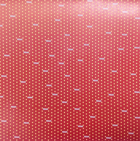 LAS VEGAS School Monogram Red 12"X12" Custom Travel Sheet LV - Scrapbook Kyandyland