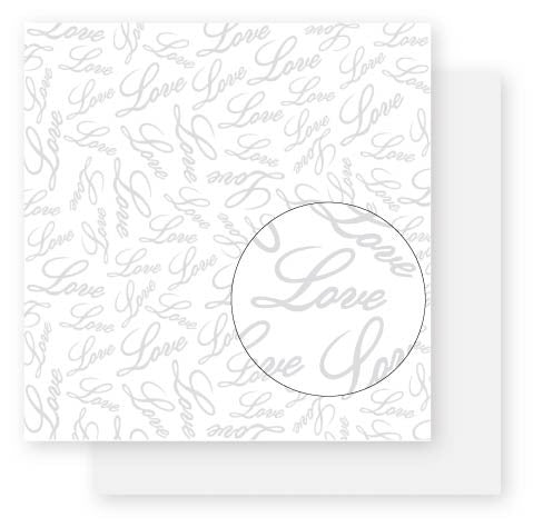 Best Creation GLITTER LOVE 12"X12" Scrapbook Paper