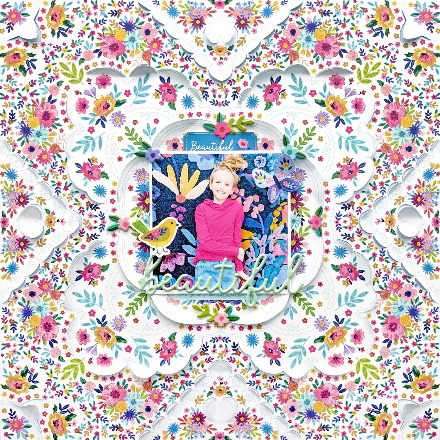 Paige Evans BLOOMING WILD 12"X12" Scrapbook Paper Pad 48pc Scrapbooksrus layout