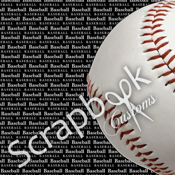 BASEBALL Scrapbook Customs GO BIG LEFT 12X12 Sports Sheet - Scrapbook Kyandyland