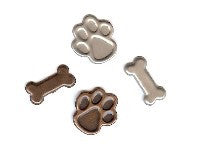 Creative Impressions ANTIQUE DOG PAW & BONE Brads 25pc