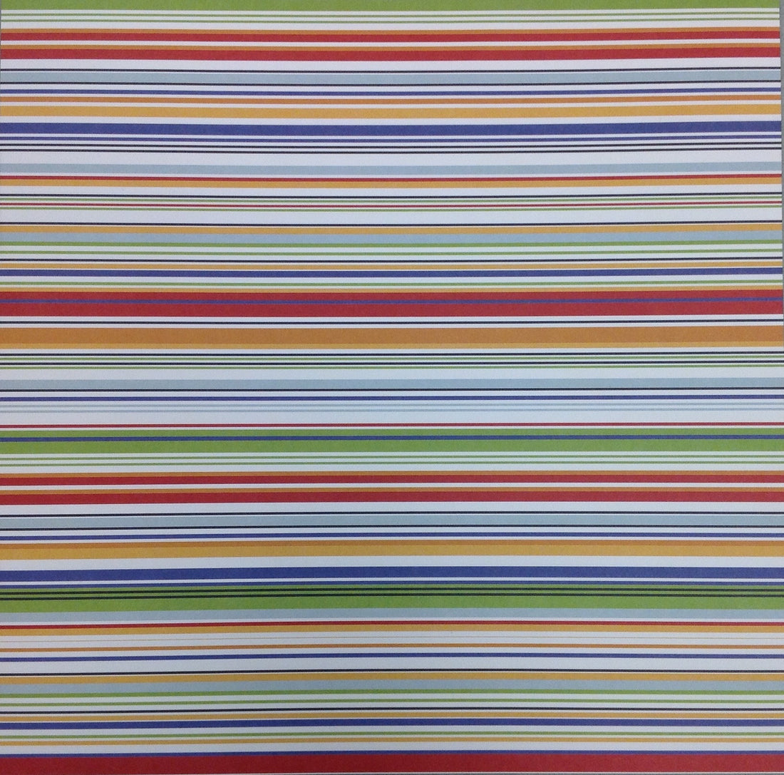 Kyandyland RETRO DOTS & STRIPES 12x12 Scrapbook Papers 2pc - Scrapbook Kyandyland