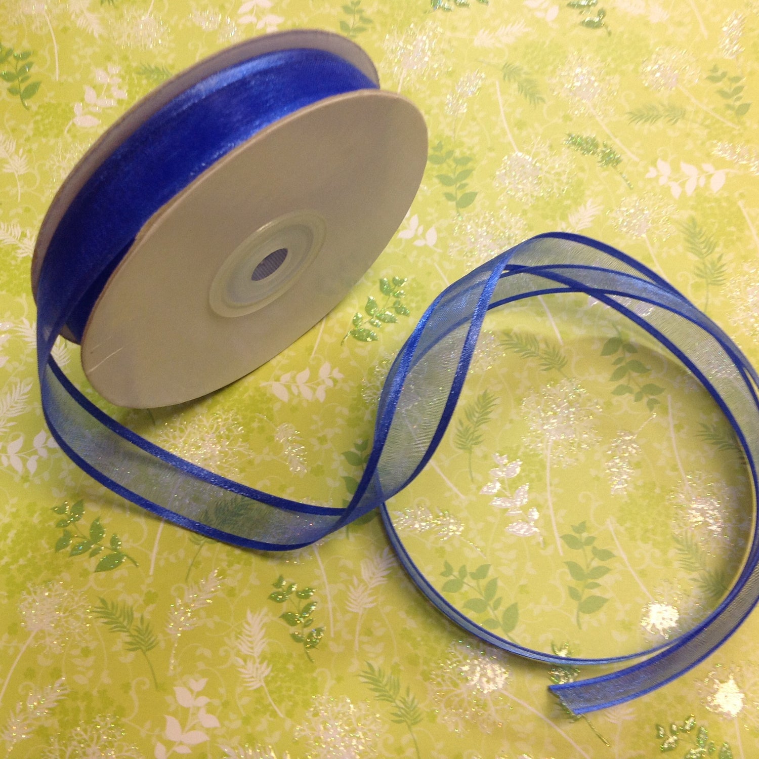 May Arts 5/8" Sheer Organza Satin Edge Ribbon 1yrds - Scrapbook Kyandyland