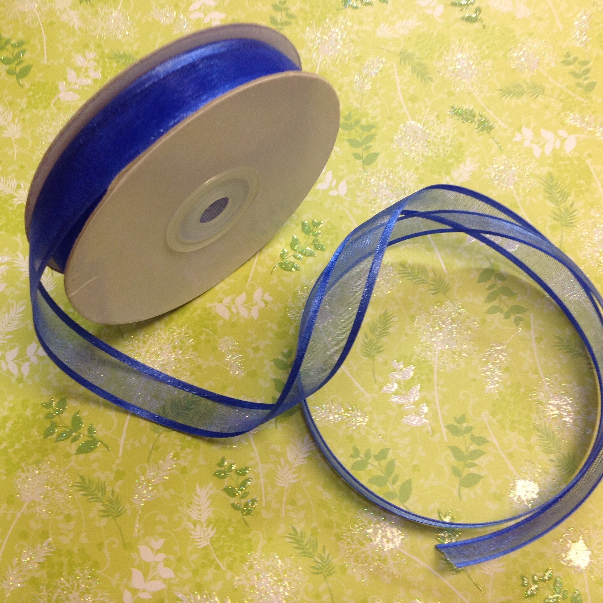 May Arts 5/8" Sheer Organza Satin Edge Ribbon 1yrds - Scrapbook Kyandyland