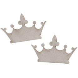 Fabscraps CROWN Die-Cut Grey Chipboard Word - Scrapbook Kyandyland